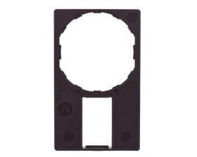 Szyld opisowy 30x50mm z etykietą biały/żółty 22mm czarny prostokątny ZBY6102