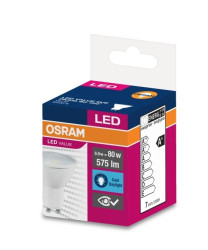 Żarówka LED VALUE PAR16 80 GU10 6,9W 620lm 6500K 865 120st. 3 LATA GWARANCJI 4058075096745