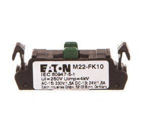 Styk pomocniczy płaski 1Z montaż czołowy M22-FK10 180792