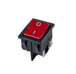 Łącznik kołyskowy z podświetleniem /zaciski śrubowe/ czarny ŁKD-2N-2