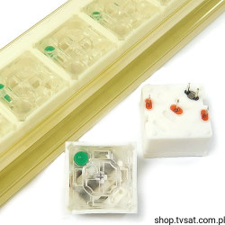 3.14.100.032 Switch N.O. 35V 0.25A LED Green Au THT RAFI