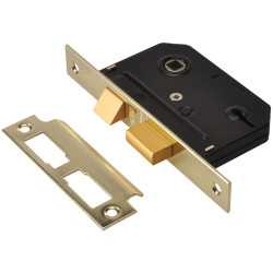 UNION ES-SL Essentials 3 Lever Mortice Sashlock Polished Brass 79mm 3in Visi