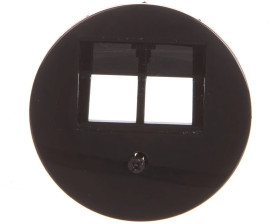 Berker R.1/R.3 Element centralny do gniazda przyłączeniowego UAE podwójnego czarny 14092045