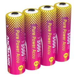 Ansmann Pure Power Li-Ion Batteries - AA 1.5V 3500mAh - Pack of 4