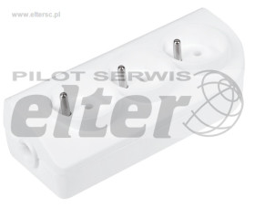 Listwa przedł. 3 gn. z uziemieniem biała