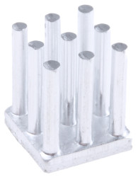 Radiator 10 x 10 x 12.5mm 26.3K/W Kwadrat Uniwersalny Alu