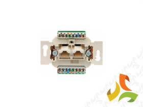 Gniazdo komputerowe podwójne UAE kat.5e (RJ11,RJ12,RJ45) mechanizm one.platform 534576 HAGER