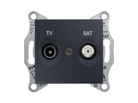 SEDNA Gniazdo antenowe TV/SAT (4dB) przelotowe grafit SDN3401970 SCHNEIDER ELECTRIC