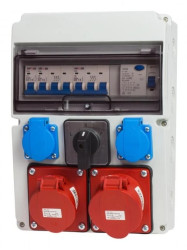 Rozdzielnica stacjonarna 11M L-0-P 32A/5P 16A/5P + zabezpieczenia RSWLP112FC111