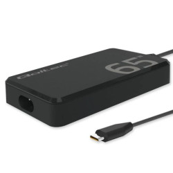 Qoltec Ładowarka sieciowa 65W GaN Super Fast SLIM PD 5-20V 3.25A USB-C 3.1 Laptop MacBook Smartfon + kabel