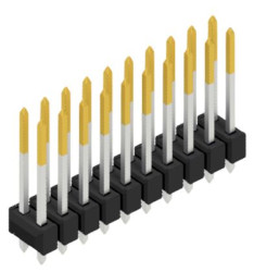 Pin header, 20 pole, pitch 2.54 mm, straight, black, 10054819