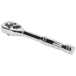 Siegen S0704 Ratchet Wrench 1/4"sq Drive Pear Head Flip Reverse