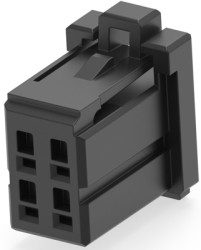 Socket header, 4 pole, pitch 2.5 mm, straight, black, 1-1827864-2