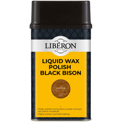 Liberon 126888 Liquid Wax Polish Black Bison Dark Oak 500ml