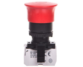 OSMOZ Komplet bez podświetlenia – przycisk grzybkowy czerwony STOP fi40 wyciągana + uchwyt 1R 023721