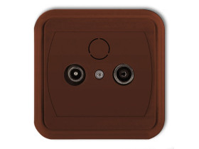 LIZA Gniazdo antenowe RTV końcowe w szeregu gniazd przelotowych 6dB brązowy 4GAK-1L6 KARLIK