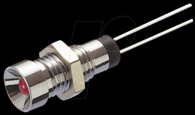 SMZS086 LED, wired, 5 mm, white, internal reflector, Ø8 mm, 200 mcd, 80°