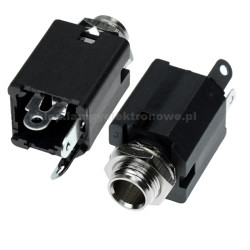 Gniazdo Jack 6,3mm proste do chassis Amphenol mono