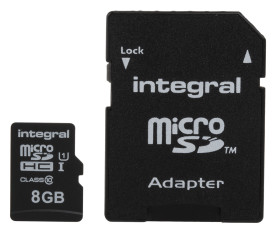 Karta Micro SD MicroSDXC, 8 GB Nie, Integral Memory ultimaPRO 0 → +60°C