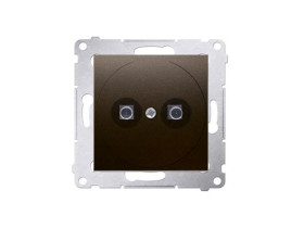 SIMON 54 Gniazdo ekwipotencjalne brąz mat DGE1.02/46 KONTAKT SIMON