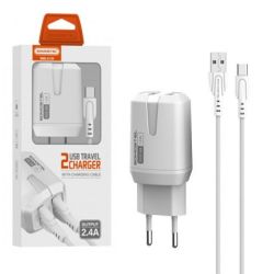 LAD.SIEC.2XUSB 2,4A+KAB.USB-C