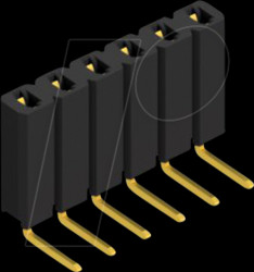 BL 3 6 G Socket, 1-row, 1 x 6 - 2.54 mm