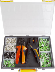 Zestaw końcówek zaciskowych typ: Zestaw zacisków PZ 16 złącze: Nasadka metalowa typu bootlace Weidmuller Osłona→