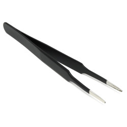 ESD-safe Blunt Tip Square Edge Tweezers - 120mm