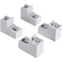 Fibox 8120835 WMKQ50M Plastic Wall mounting lugs set for 5070-8060