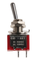 Przełącznik Wł.-wył. SPST RS PRO Montaż panelowy długość przełącznika 10.4mm