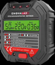 SDT0020 Socket Tester with RCD Test and LCD