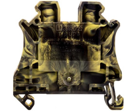 Złączka szynowa 2-przewodowa 6mm2 czarno-żółta UT 6-FE 3047647 /50szt./