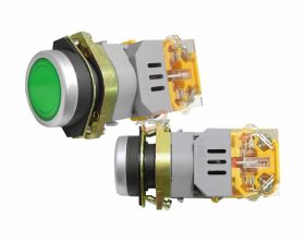 PRZEŁĄCZNIK CHWILOWY 22mm PODSWIETLANY 230V MKX