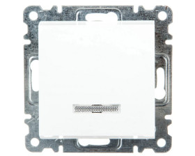 Lumina Łącznik zwierny z podświetleniem 10AX 230V biały WL0410