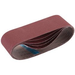 Draper 09246 Cloth Sanding Belt, 75 x 533mm, Assorted Grit (Pack of 5)