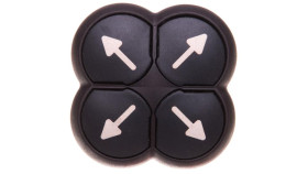 Napęd Przycisku 4-Ro Pozycyjny Czarny Z Samopowrotem M22s-D4-S-X7 286337