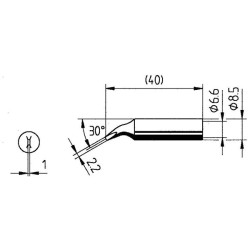 Ersa 0842JD/SB Chisel Soldering Tip Straight 1pc High-Precision