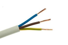 Przewód mieszkaniowy H03VV-F (OMY) 3x0,75 żo biały /bębnowy/