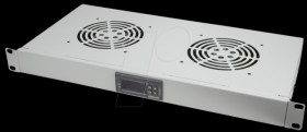 FAU02FG 19" fan tray with 2 fans, grey, 1U