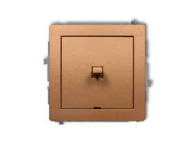 DECO Wyłącznik pojedynczy w stylu amerykańskim złoty metalik 8DWPUS-1 KARLIK