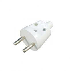 Wtyczka prosta b/u 16A 250V rozbieralna biała WT-20/BIAŁY