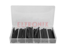 ZESTAW RUREK TERMOKURCZLIWYCH 10CM CZARNYCH PUDEŁKO 100SZT