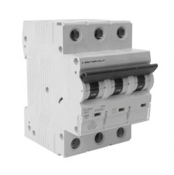 Wyłącznik nadprądowy S bezpiecznik 3-fazowy C63 (C 63A) 3-biegunowy 3P (400V AC) 3-modułowy 10kA VDE Doktorvolt