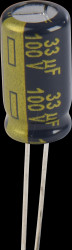 EEUFC2A330L Electrolytic capacitor, radial, 33 µF, 100 V, 105°C, low ESR, AE