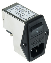 Gniazdo IEC z filtrem 4A C14 Schurter Montaż na panelu