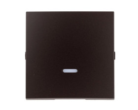 Simon 54 Klawisz pojedynczy z oczkiem do łączników/przycisków podświetlanych brąz mat DKW1L/46
