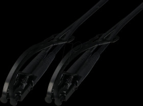 610555D-10,0M4 Fiber optic cable, LC duplex, OM4, black, 10 m