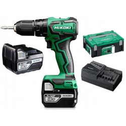 ZESTAW - WIERTARKO-WKRĘTARKA UDAROWA AKU. 18V, 2 x AKU. 5,0Ah Li-ion, walizka HITSYSTEM + ładowarka