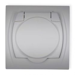 Gniazdo bryzgoszczelne 2P+Z (klapka w kolorze obudowy)