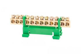 Listwa zaciskowa 12X16 mm2-zielona GEP-00036